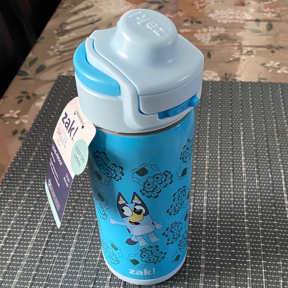 Bluey Zak! Kids Blue Character Water Bottle